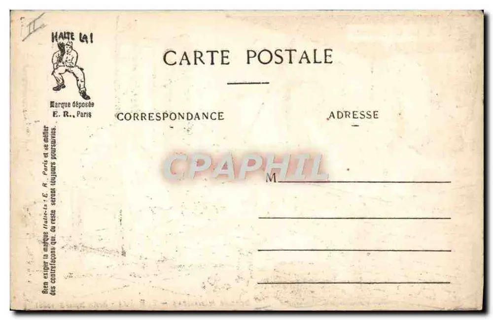 Na Cozinha — Cenas Militares — E. R. Paris — Modelo depositado n° 15351 - Verso