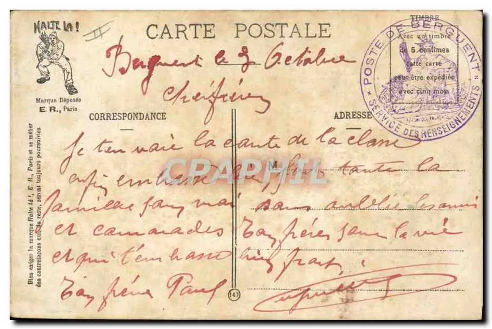 A Escada da Classe — 1912 — E.R. Paris (Modelo depositado) - Verso