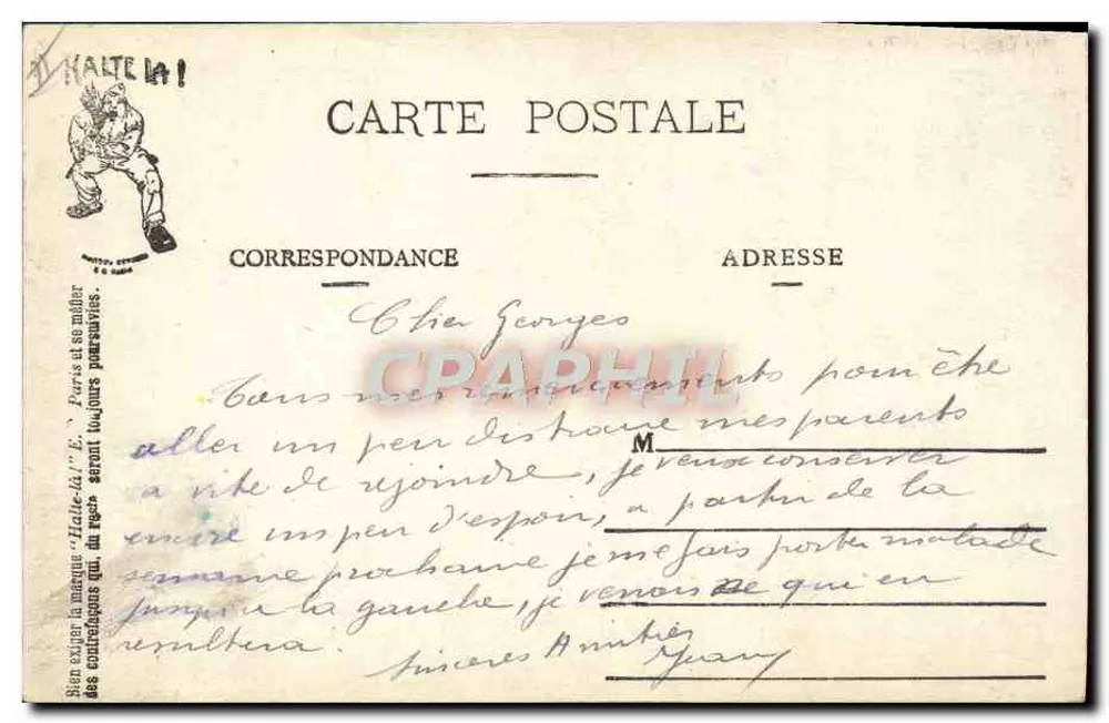 Cenas Militares — O trem das 10h30 — HALTE-LÀ! E.R. (modelo depositado) - Verso