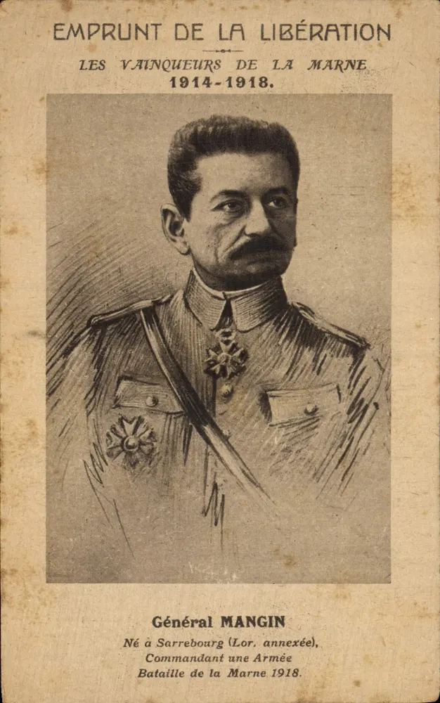 General Mangin — Emprunt de la Libération 1914-1918 — Lapina, Imp. Paris - Vorderseite