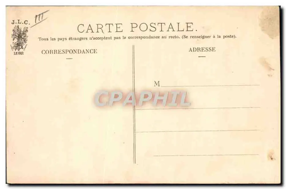 Propos Galant — scène de promenade amoureuse sous arbres — J.L.C. éditeur - Verso