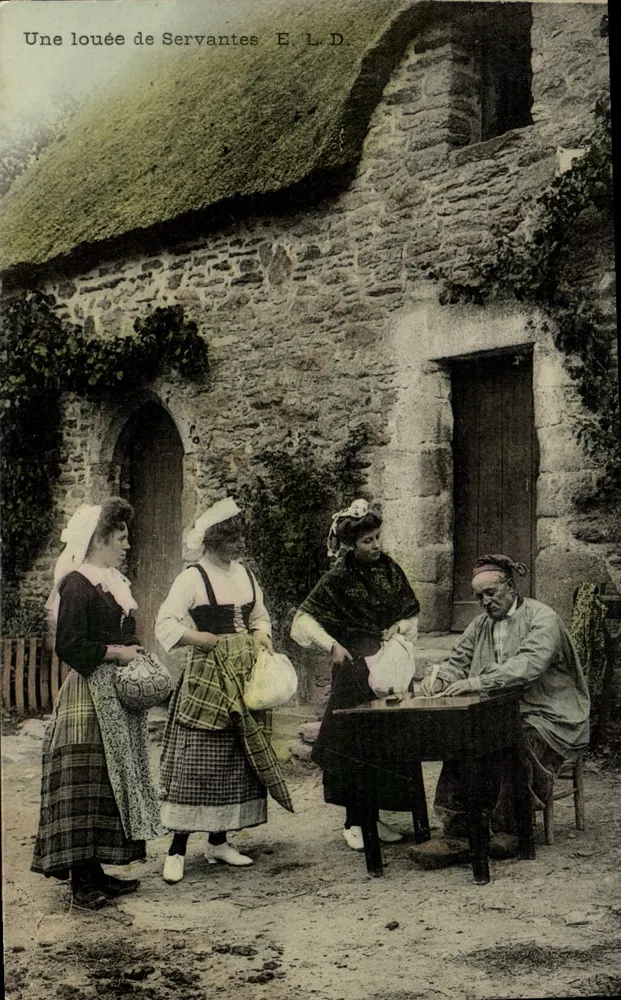 Widok z Servantes — scena wioski — E. L. D. - Awers