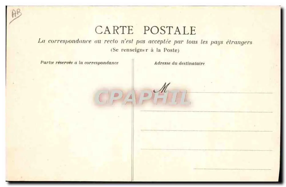 Landschaftsszene — Die Kartenzieherin — Verleger: Nadamine Pagas & Cie, Nantes - Rückseite
