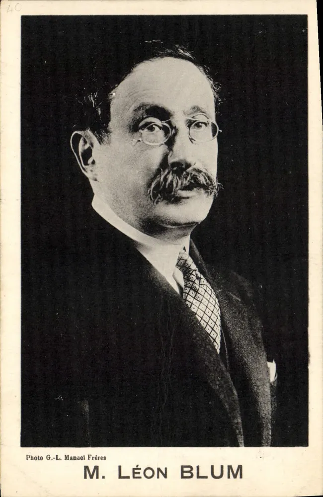 M. Léon Blum — retrato — Foto G.-L. Manael Frères - Frente