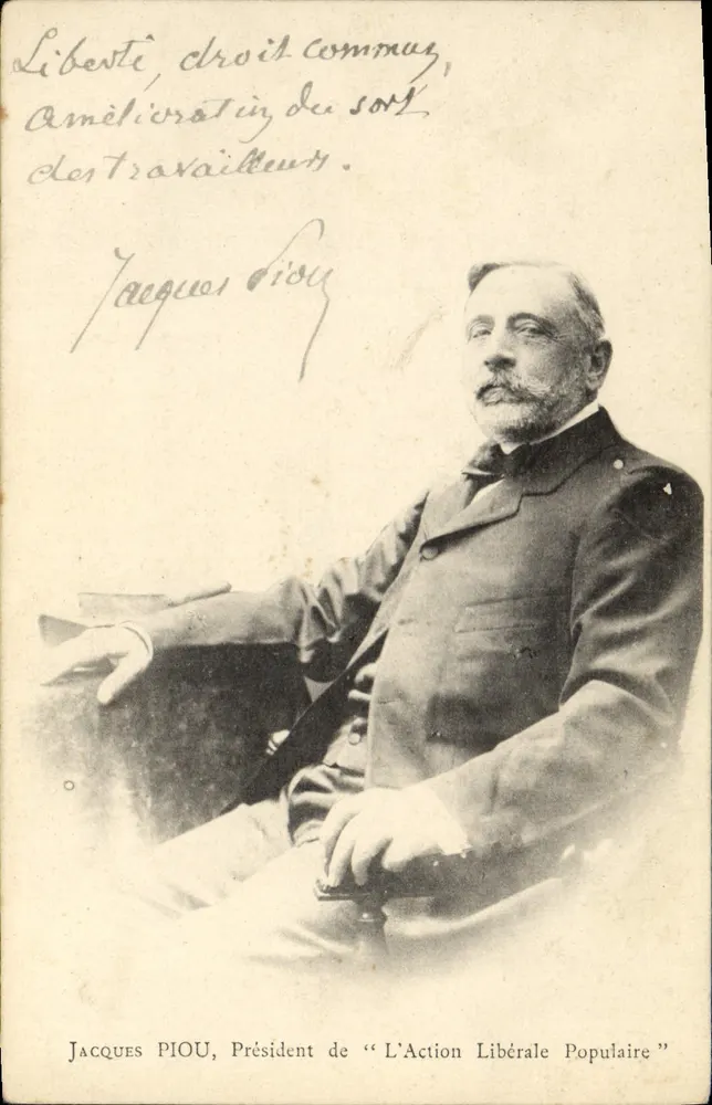 Jacques Piou — Präsident von 'L'Action Libérale Populaire' — unbekannter Verlag - Vorderseite
