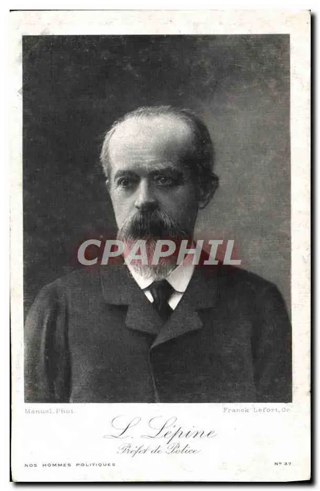 L. Lepine — Prefekt Policji — Manuel Phot. Franok Lefort, N° 37 - Awers