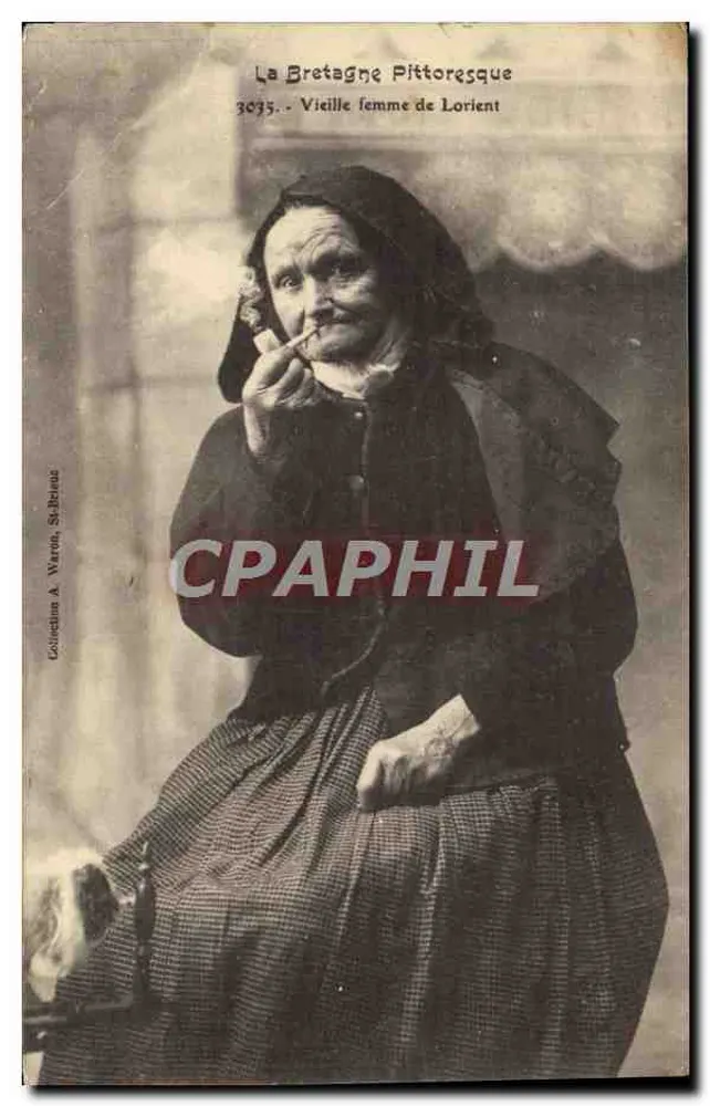 Alte Frau aus Lorient — Sammlung A. Warch, St-Bôres — n° 3093 - Vorderseite