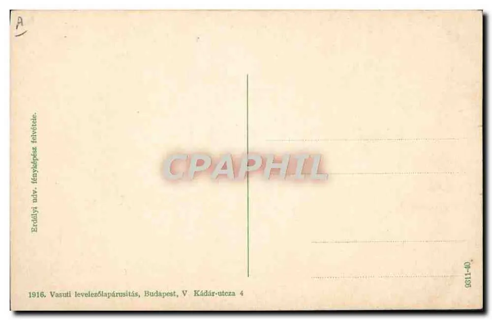 Homem em traje folclórico kecskeméti — Kecskeméter Volkstracht — n° 3311-40 - Verso