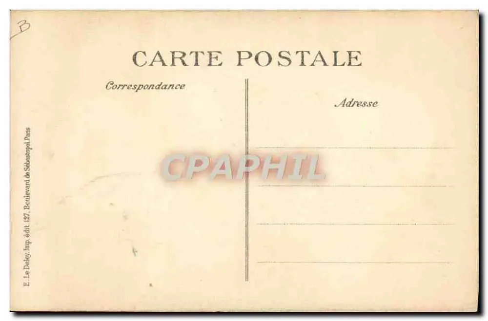 Vieillard acendendo seu cachimbo — Trajes Bretões — BAUD (Morbihan) — BLD n°213 - Verso
