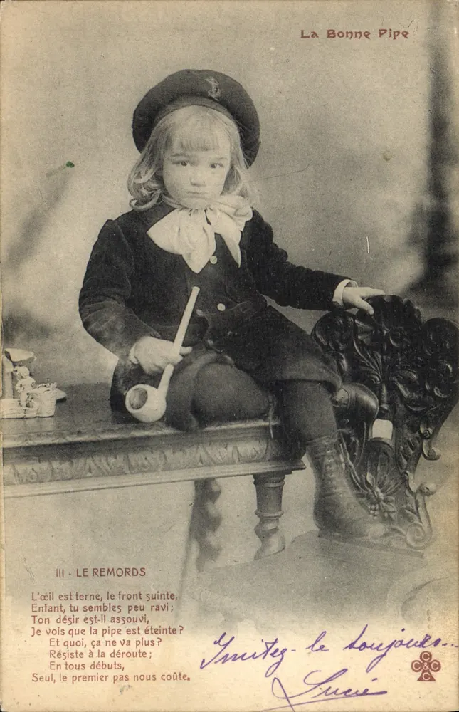 Bambina in costume da marinaio — La Buona Pipa — editore La Buona Pipa, n° III - Recto