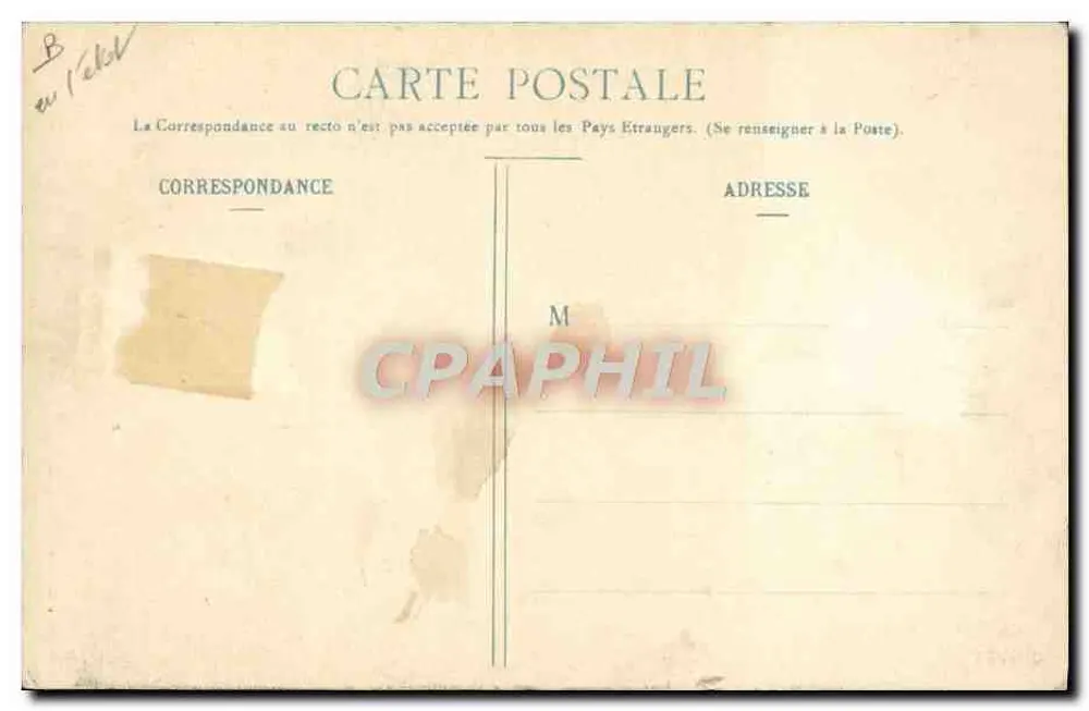 Stary mężczyzna paliący fajkę — Zbiór H. Laurent, Port-Louis — n° 2793 - Rewers