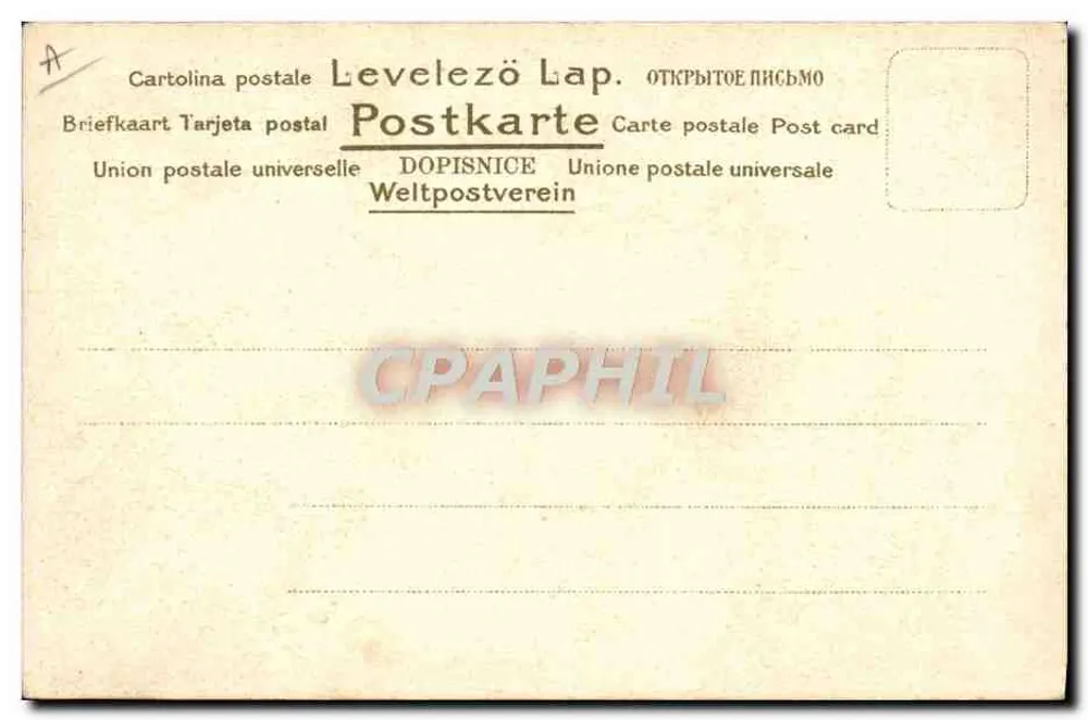 Um homem fumando um cachimbo e uma mulher sentada à mesa — editor Levelezö Lap. n°A - Verso