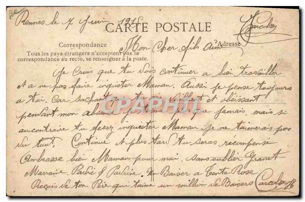 In der Bretagne — Eine gute Pfeife beim Aufpassen über den Kessel — EID, n° 309 - Rückseite