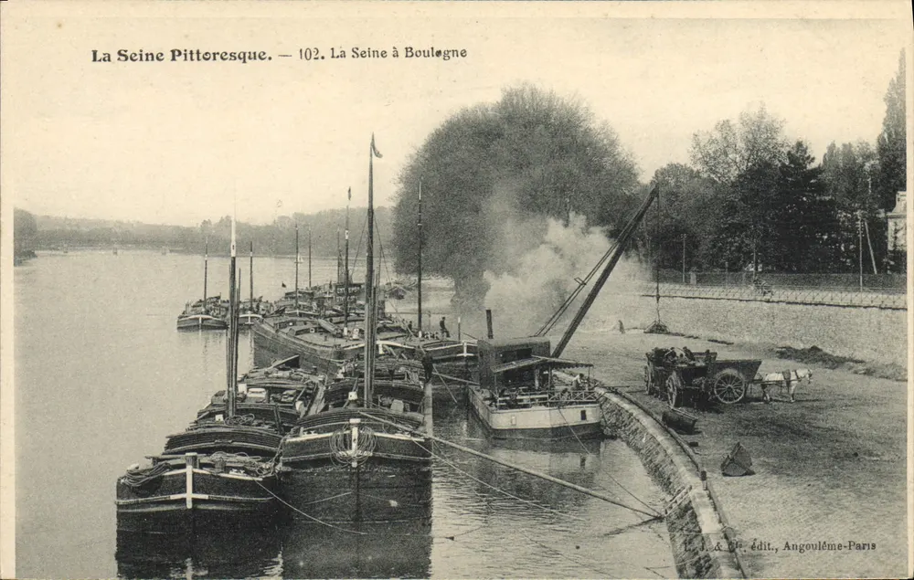La Seine in Boulogne — 102. La Seine in Boulogne — Verlag L. J. & Cie, Angoulême-Paris - Vorderseite