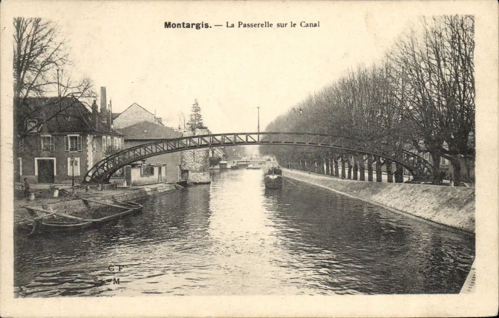Montargis — Die Brücke über den Kanal — Moderne Ansichtskarte - Vorderseite