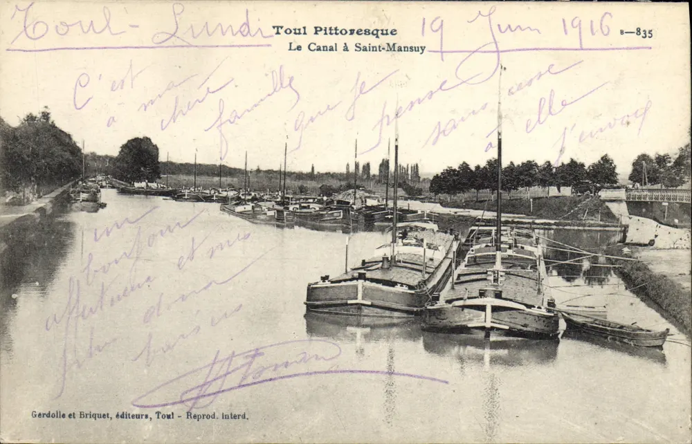 Der Kanal in Saint-Mansuy — Toul Pittoresque — Gerdolle und Briquet, Verleger, Toul - Vorderseite