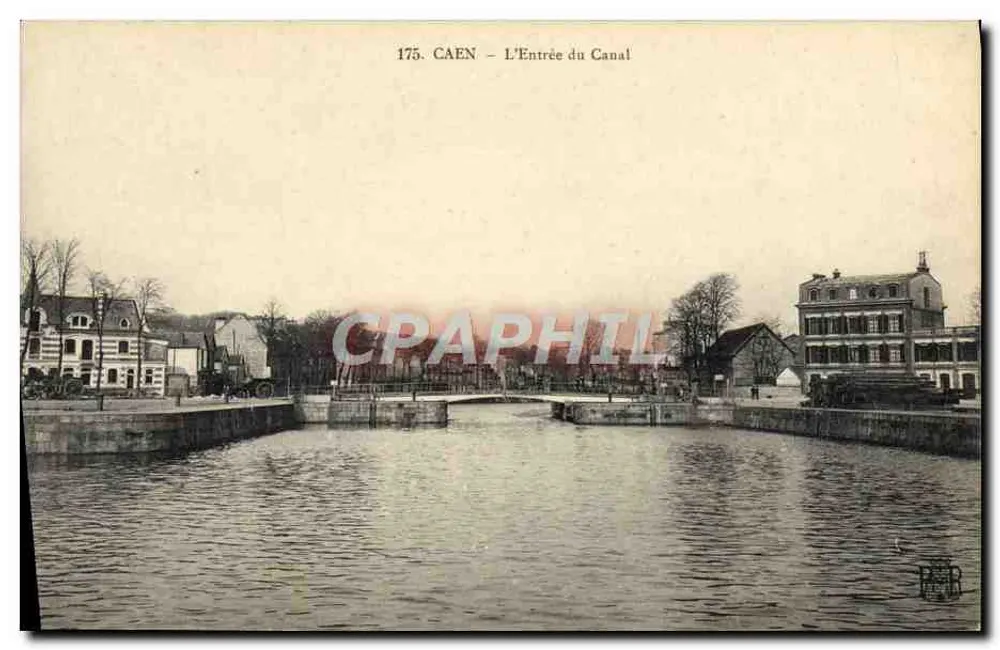 CAEN — La entrada del canal — serie 175, editor J.C.B. - Anverso