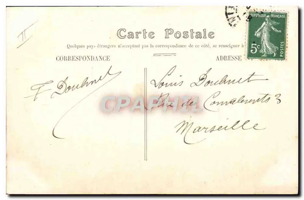 Le Havre — die "Gascogne" — Antike Ansichtskarte Nr. 20 - Rückseite