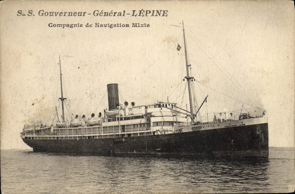 S.S. Gouverneur-General-LÉPINE — Navigationsgesellschaft LÉPINE — H. CÉMAUD, Paris - Vorderseite