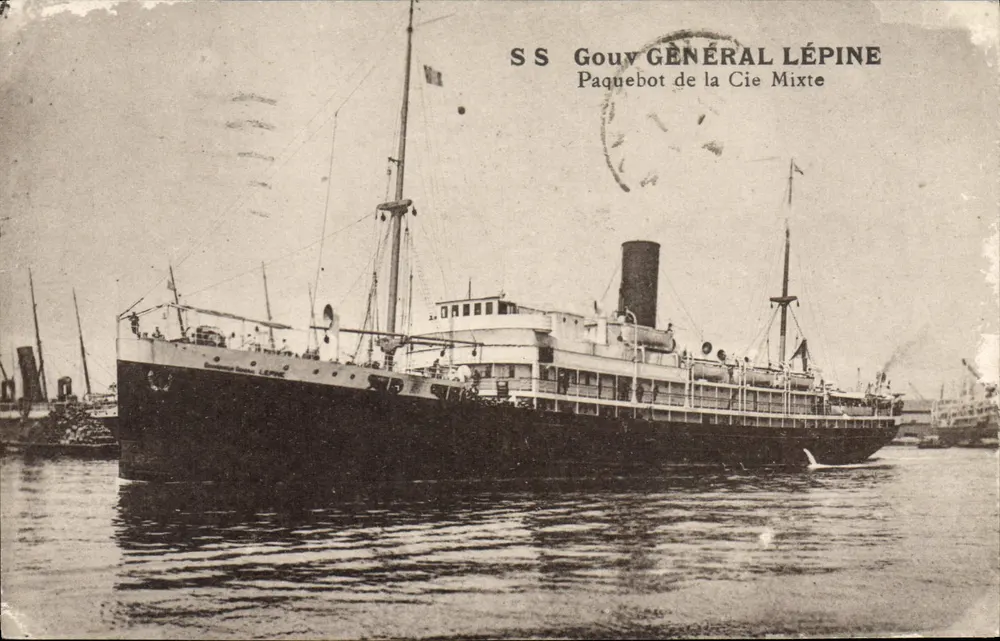 SS GOUV GÉNÉRAL LÉPINE — Dampfer der Mixed Company — Ansichtskarte - Vorderseite
