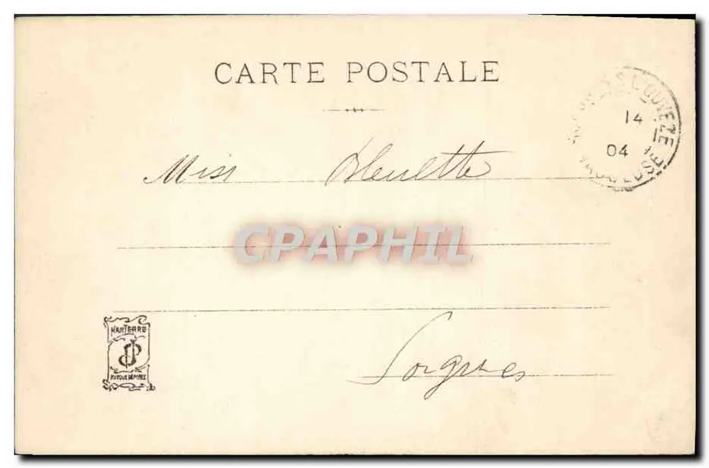 Junges Paar auf der Bühne — Flirt-Szene — Verlag A.P.S. Nr. 146304 - Rückseite
