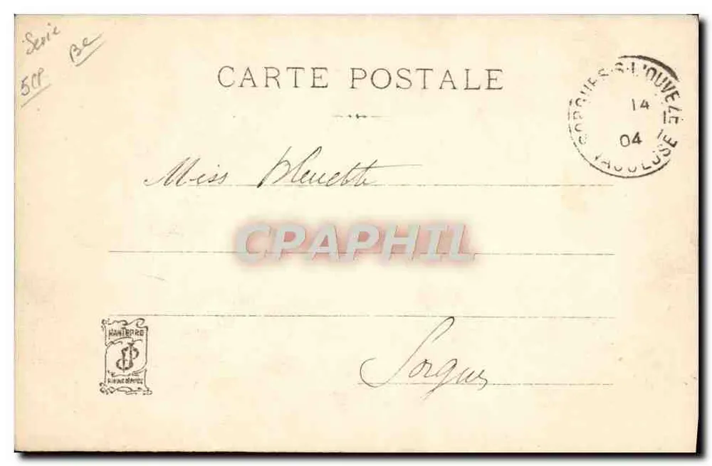 Theaterszene — 'Veh bien ! prends vite. Heureux mortels' — A.S. (Serie 509) - Rückseite