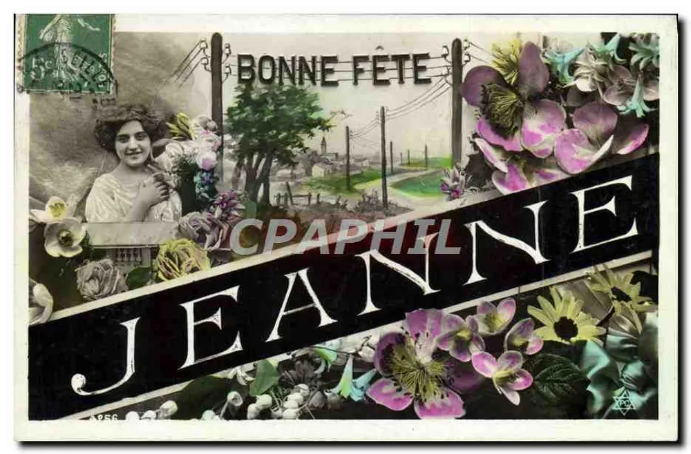 Jeanne's Feier — Frohe Geburtstagskarte — Verlag A.P.56 - Vorderseite