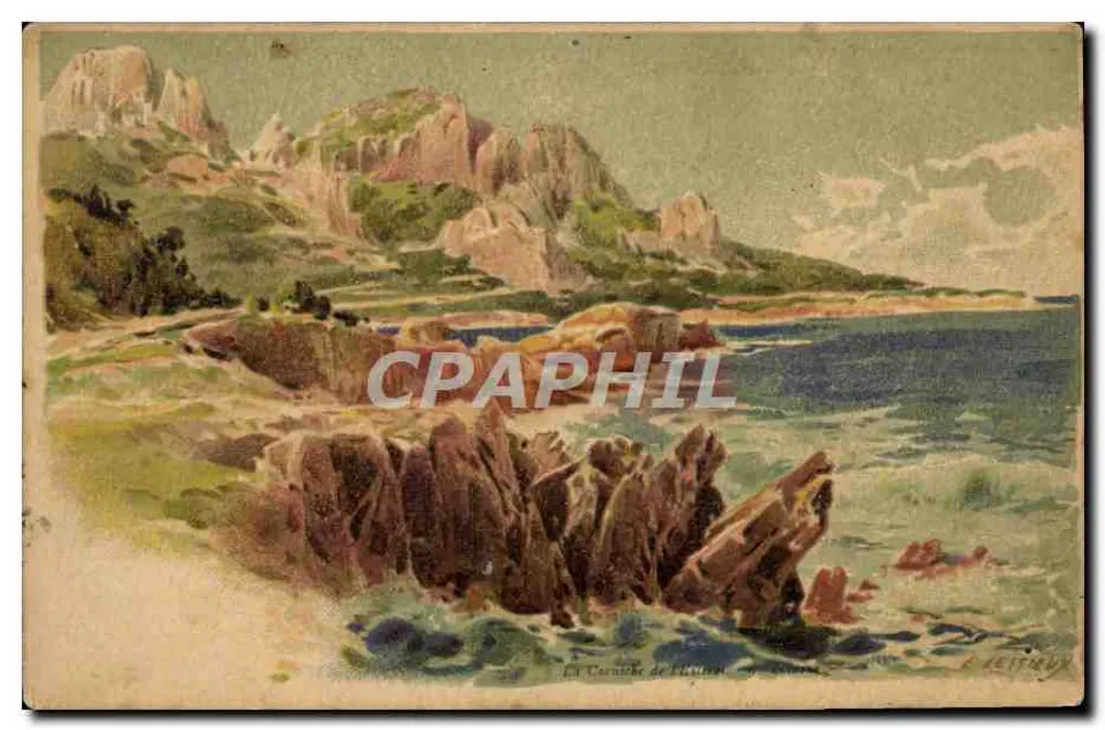 Die Ostküste des Estérel — Aussicht von der Küste — E. Leitieux - Vorderseite