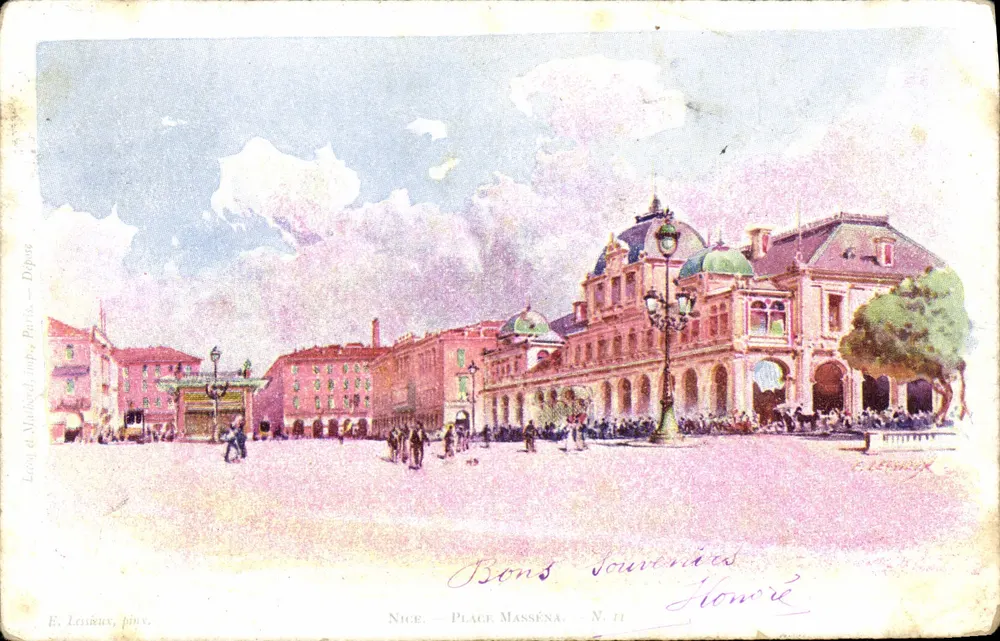 Nice — Place Masséna — E. Lespérès, pinx. — Nr. 11 - Vorderseite