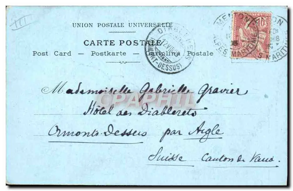 Le Cap Martin — Ansicht des Schlosses — Verlag: Louis H. Millot, Paris — N° 4 - Rückseite