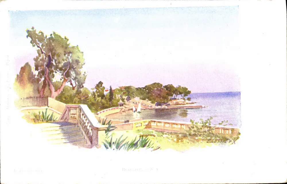 Beaulieu — Aussicht von der Küste — E. Léonard, Dijon — N° 8 - Vorderseite