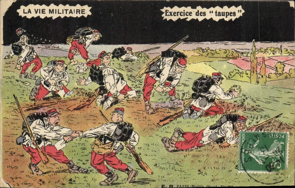 Übung der "Möhlen" — Militärisches Leben — E.R. Paris (Depositiertes Modell) - Vorderseite