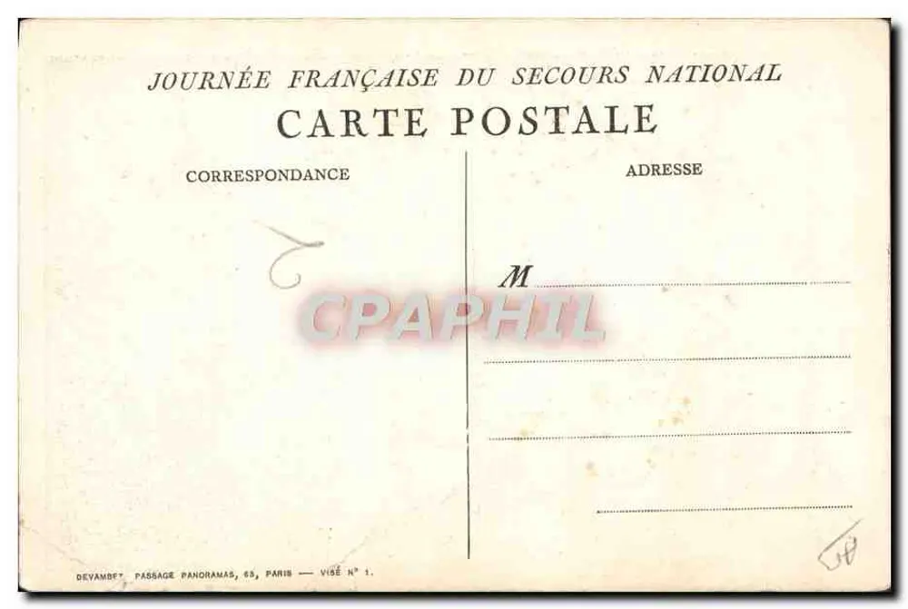 Femme tenant un enfant — scène de rue — dessin de M. Melfauna, 1913 - Rückseite