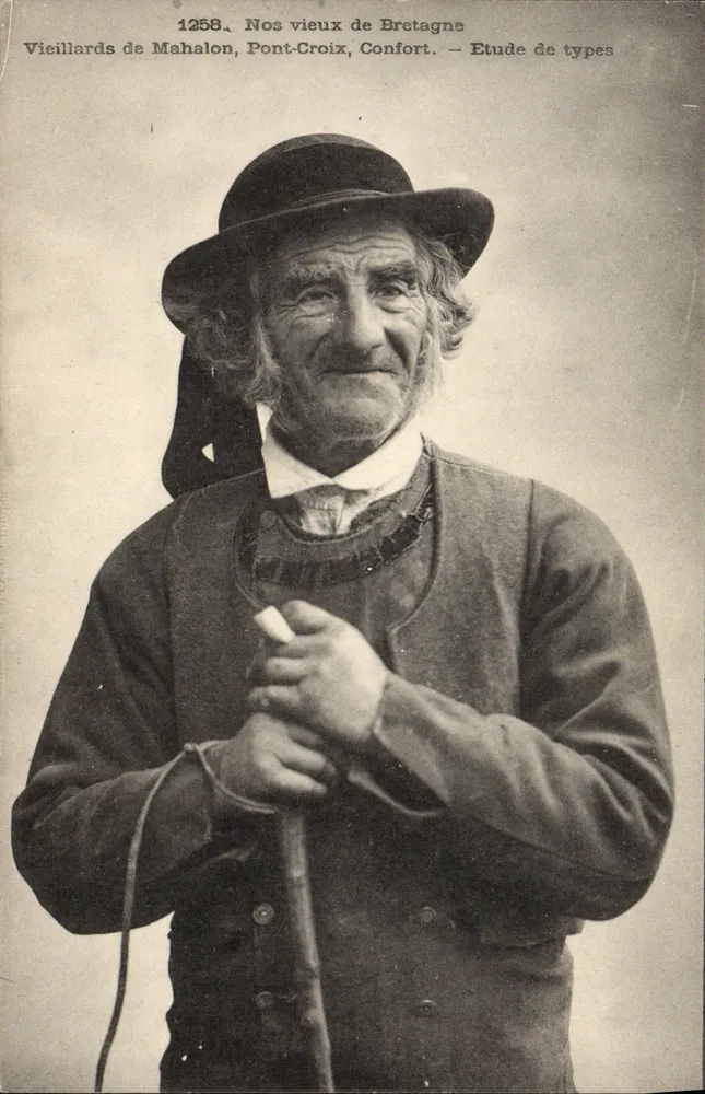 Alte Männer von Mahalon, Pont-Croix, Confort — Typenstudie — n°1258 - Vorderseite