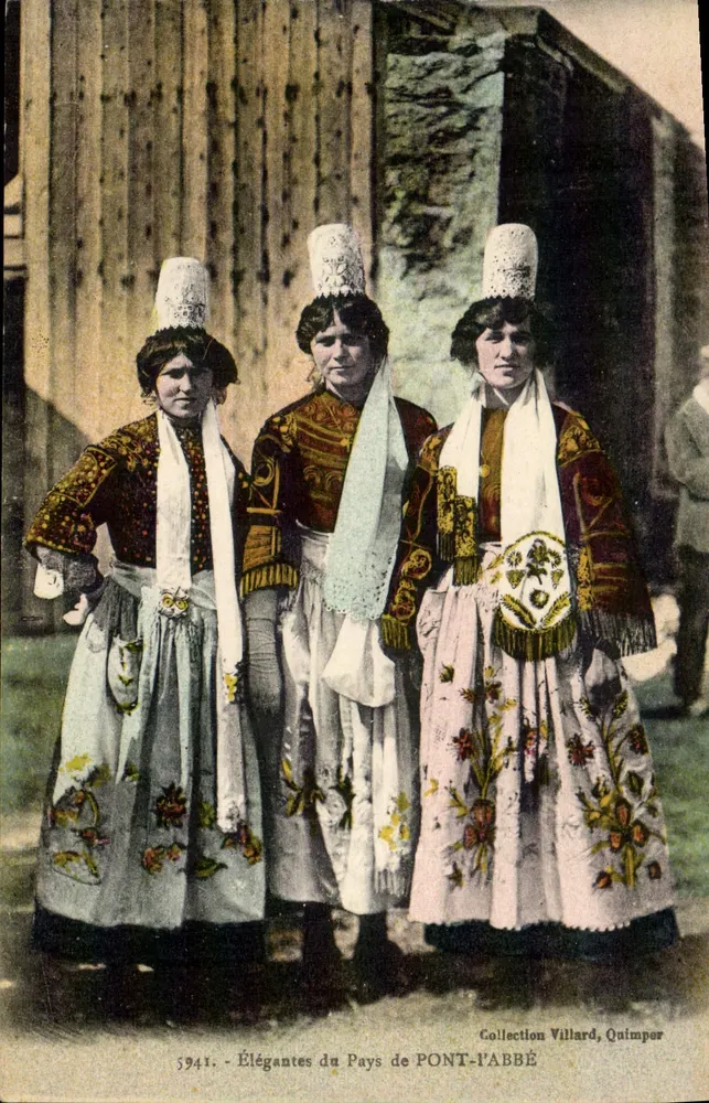 Elegantes do País de PONT-L'ABBÉ — Coleção Villard, Quimper — n° 5941 - Frente