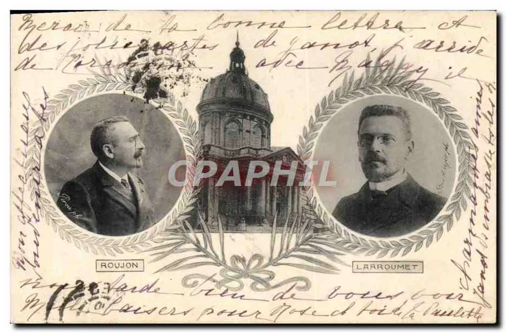 Dois homens — retratos emoldurados — editor Les Annales Politiques et Littéraires, n° 104 - Frente