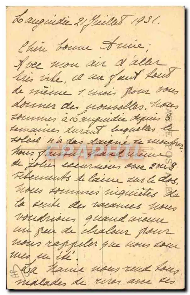 Alter Raucher — Monts d'Arshée — Coll. E. Hamonic, St-B. - Rückseite