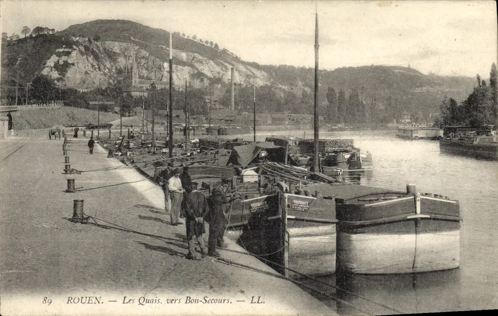 Rouen — Die Quais in Richtung Bon-Secours — LL. - Vorderseite