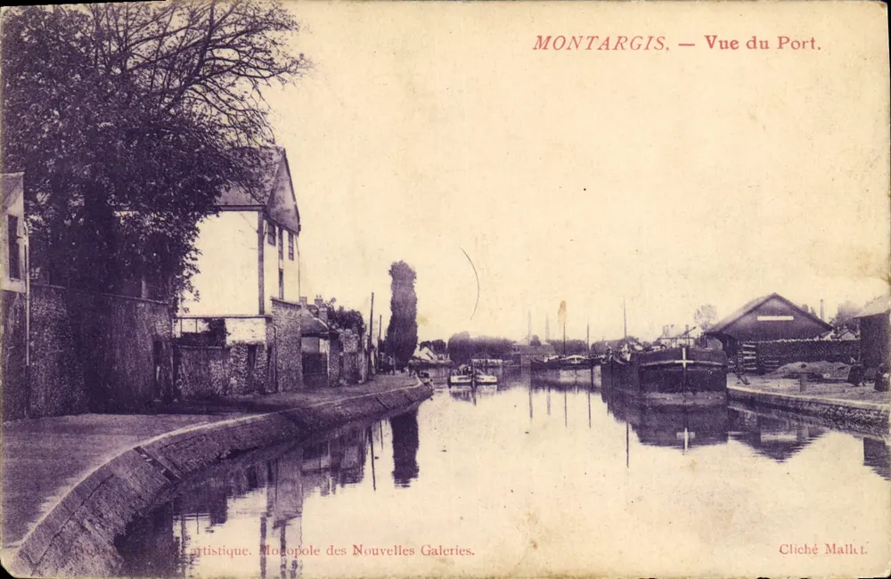 Montargis — Ansicht des Hafens — Cliché Mallkt. - Vorderseite