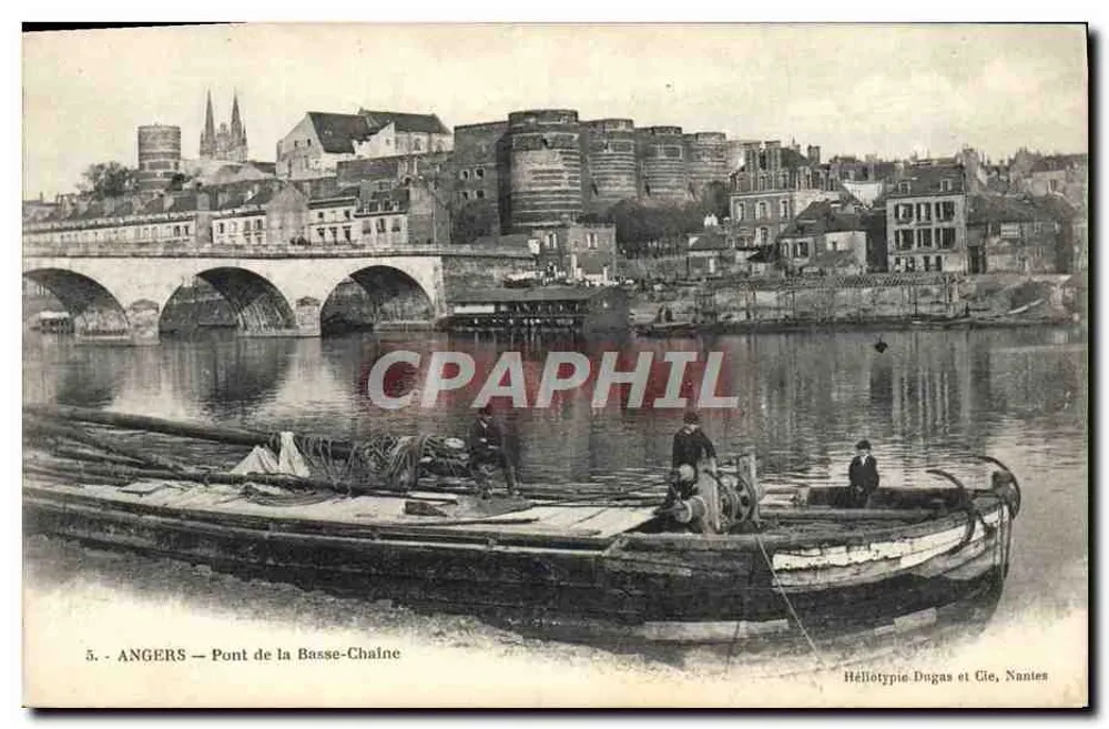 Angers — Brücke der Basse-Chaine — Héliotypie Dugas et Cie, Nantes - Vorderseite