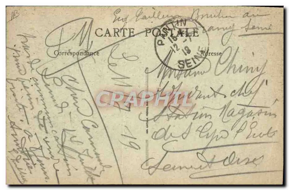 Pantin - Ansicht des Kanals — B. F., Paris, n°21 - Rückseite