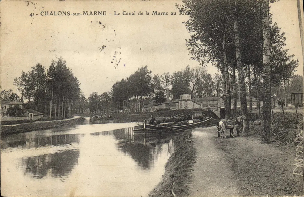 Chalons-sur-Marne — Der Kanal der Marne zum Rhône — unbekannter Verlag, Nr. 41 - Vorderseite