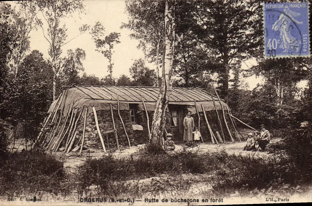 Orgerus (8.-et-O.) — Cabana de lenhadores na floresta — Ed. A. Lombrat - Frente