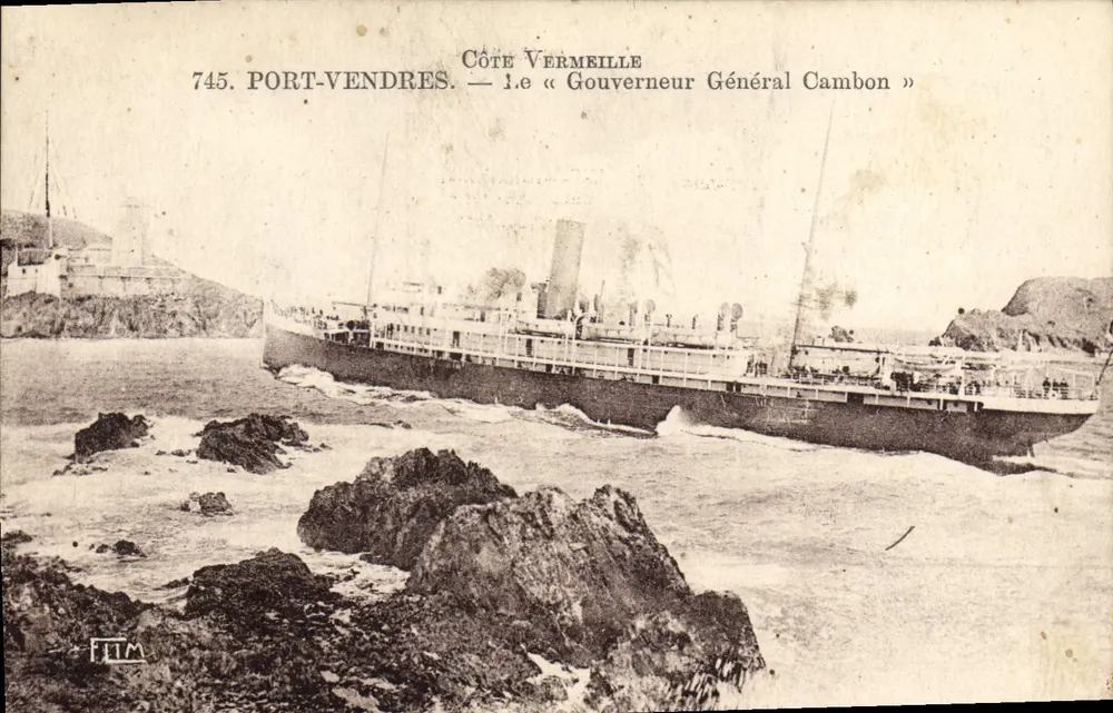 Port-Vendres — Côte Vermeille — Der « Gouverneur Général Cambon » - Vorderseite
