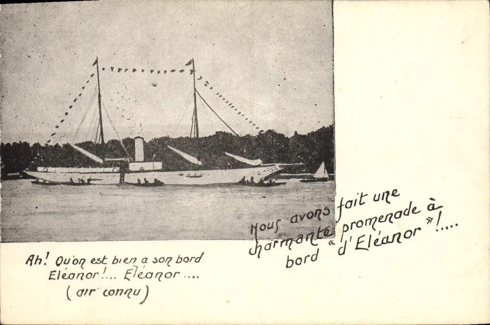 Dampfyacht ELEANOR — ehemalige Yacht der britischen Königsfamilie — Bréhat - Vorderseite