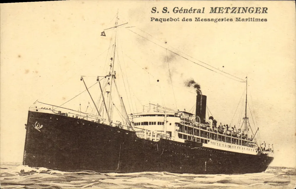S.S. General METZINGER — Dampfer der Messageries Maritimes — Verleger nicht identifiziert - Vorderseite