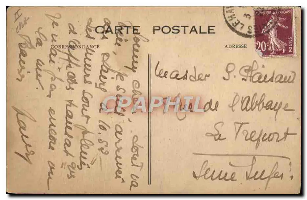 Navio de passageiros "De Grasse" — porto — editor B.D. - Verso