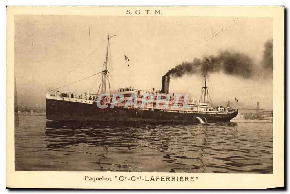 Dampfschiff "Gr-G-Laferrière" — S.G.T.M. — Gesellschaft für Dampfschifffahrt - Vorderseite