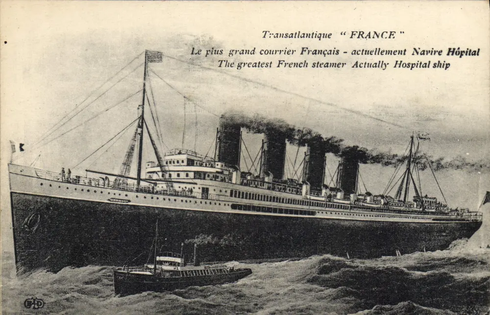 Transatlantisch "FRANCE" — Die größte französische Postschiff — Verlag F.P.D. - Vorderseite