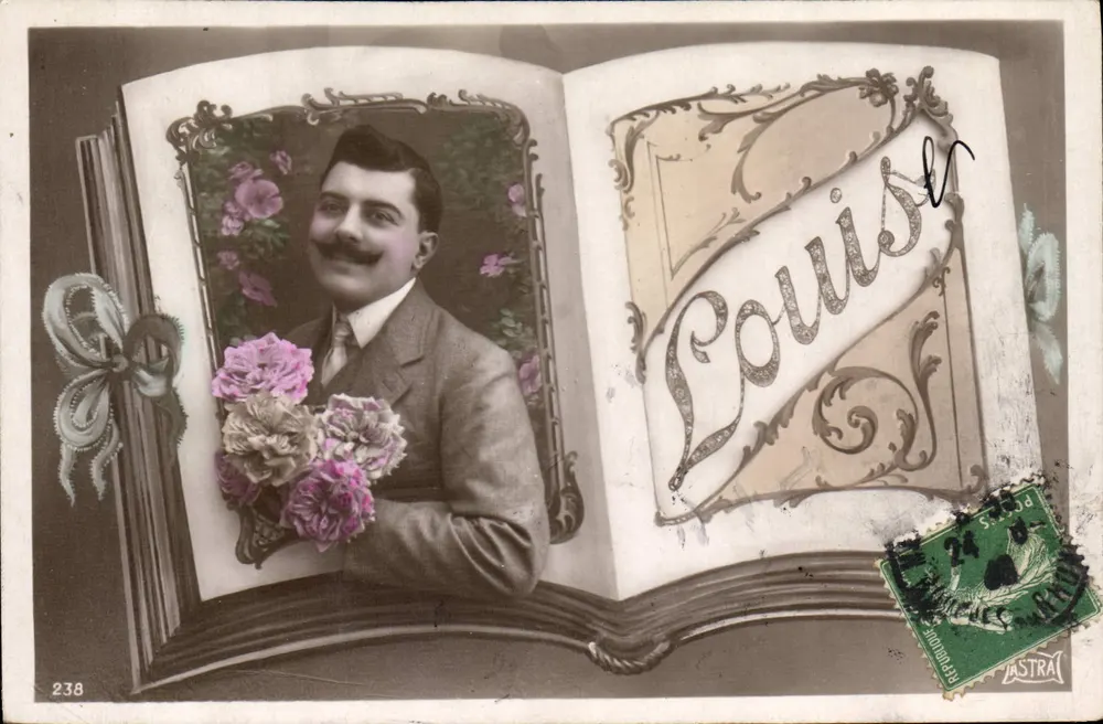 Porträt eines Mannes — in einem geschmückten Buch — Verlag Astra, Nr. 238 - Vorderseite
